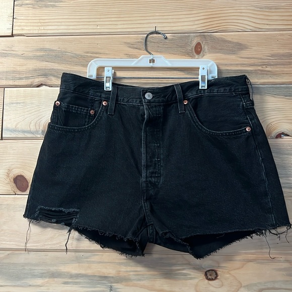 Levi's Pants - Levi’s 501 Black Denim Shorts